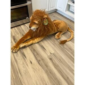 NWT Melissa & Doug Large Plush Lion Jumbo Life Like Animal Huge 6ft Total Length